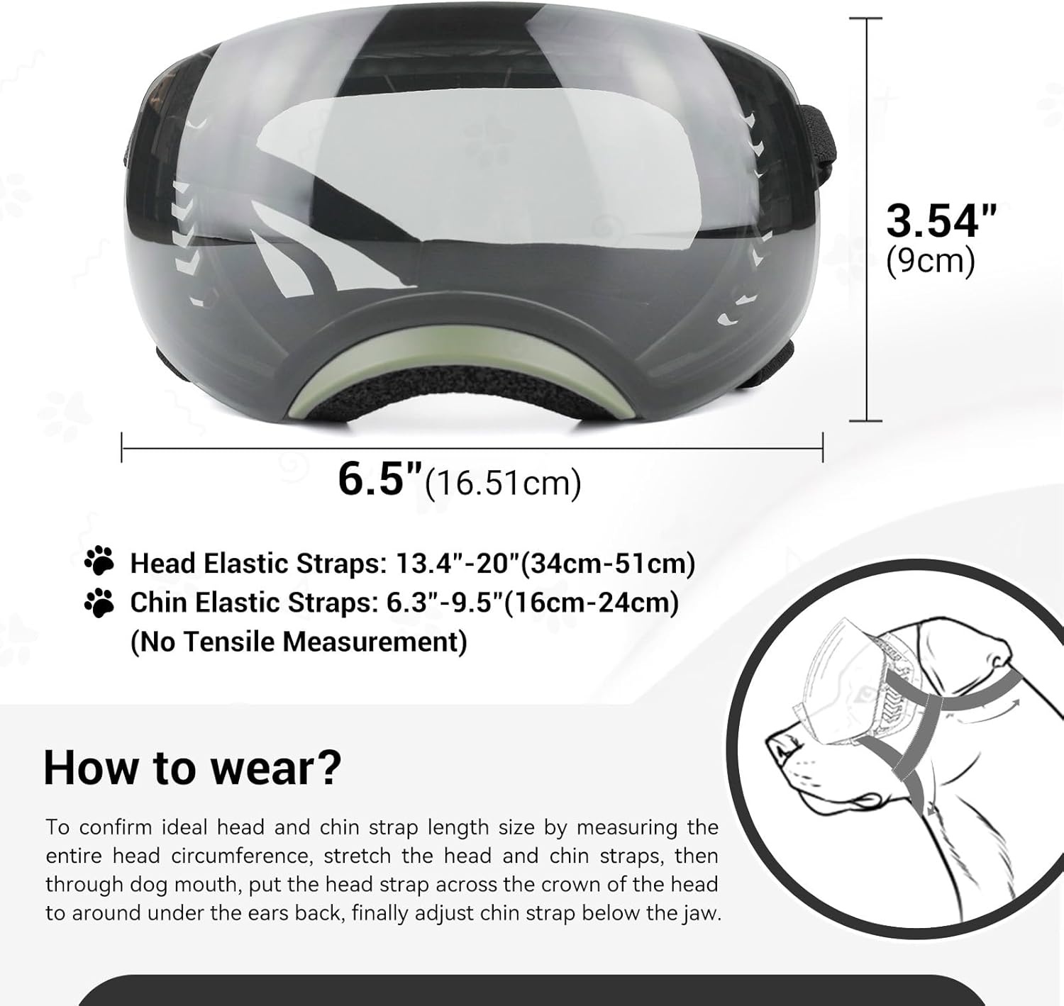 image:imageEnjoying Dog Goggles Large Breed with Replaceable Lenses SilverBlack Interchangeable Sunglasses for Dogs Medium Large Breed Summer UV Dog Eye Protection Winter Pet Snow Goggles Green2 Lens