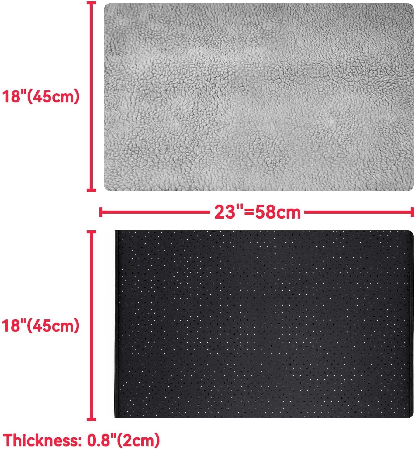image:imageEnjoying Plush Cat Bed Mat Diameter 195 Round Pad with Pillow Around for Cats Dogs RelyingCurling Sleep Warm Dog Cushion for Crates Antiskid Bottom Large GrayLargeRectangular