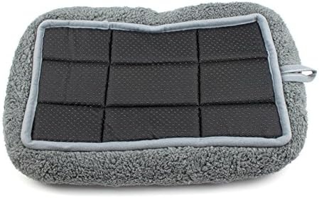image:imageEnjoying Plush Cat Bed Mat Diameter 195 Round Pad with Pillow Around for Cats Dogs RelyingCurling Sleep Warm Dog Cushion for Crates Antiskid Bottom Large GrayMediumRectangular