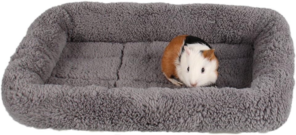 image:imageEnjoying Plush Cat Bed Mat Diameter 195 Round Pad with Pillow Around for Cats Dogs RelyingCurling Sleep Warm Dog Cushion for Crates Antiskid Bottom Large GraySmallRectangular