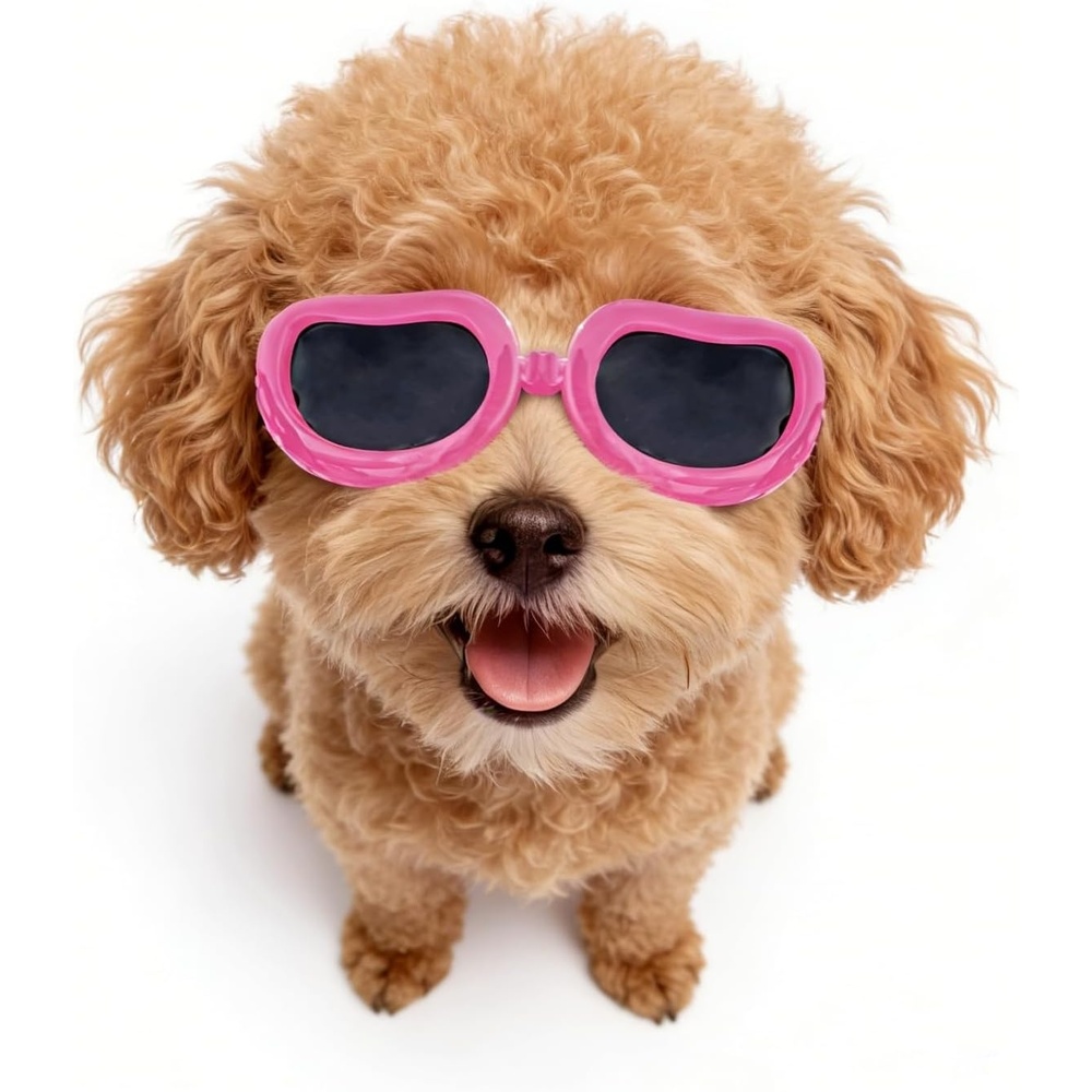 image:imageEnjoying Dog Goggles Small Breed Dog Sunglasses UV Protection Cycling Eye Protection for Small Dogs Breathable Windproof Dustproof AntiFog Adjustable Straps Classic PinkClassic Pink
