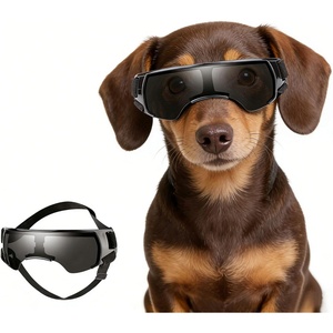 image:imageENJOYING Dog Sunglasses Small Breed AntiUV Puppy Goggles for Small Dogs Windproof Outdoor Dog Eye Protection for Driving Biking Adjustable Head amp Chin Straps Cute PinkCute Black