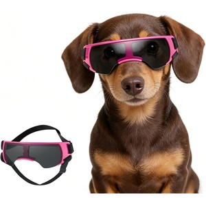 image:imageENJOYING Dog Sunglasses Small Breed AntiUV Puppy Goggles for Small Dogs Windproof Outdoor Dog Eye Protection for Driving Biking Adjustable Head amp Chin Straps Cute PinkCute Pink