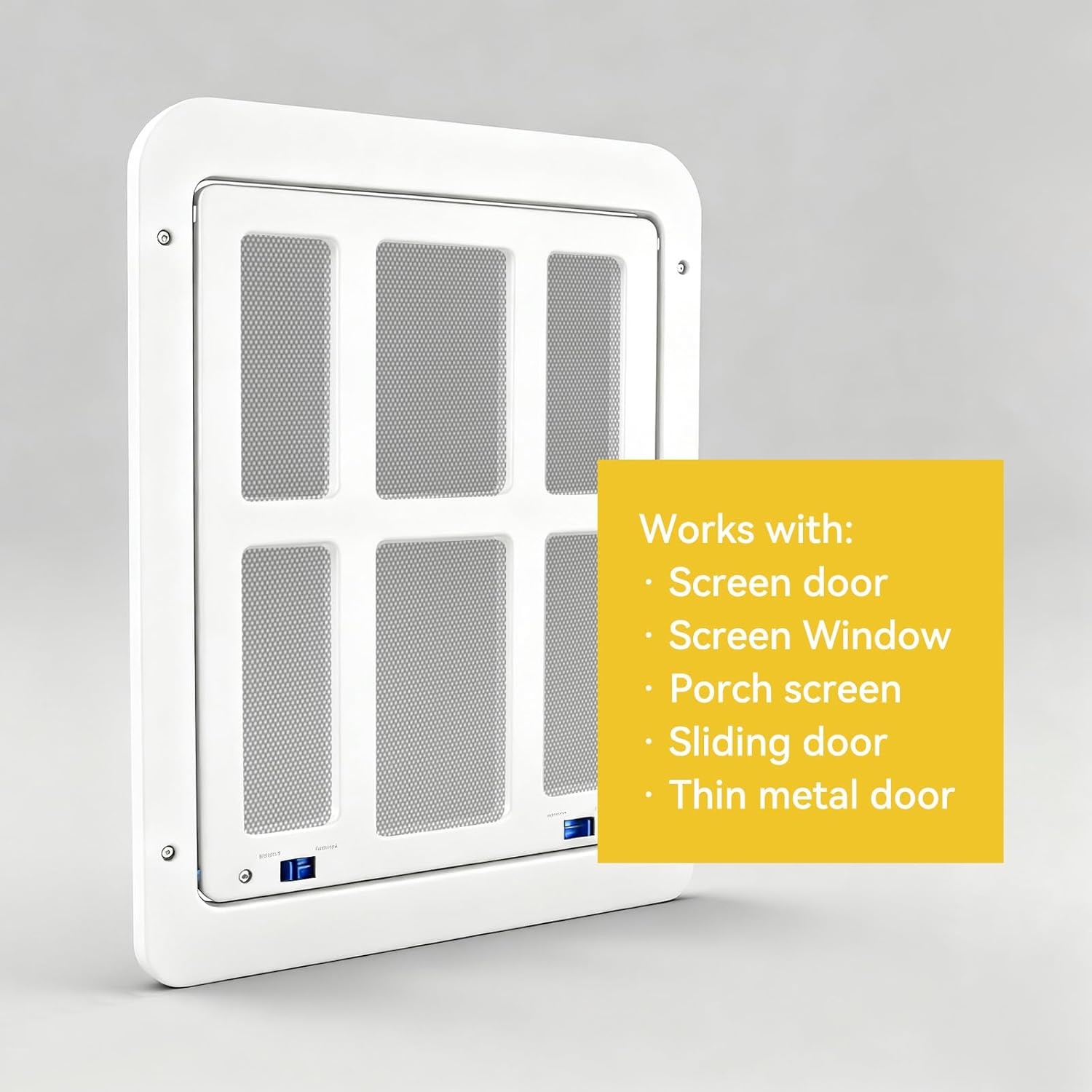 image:imageEnjoying Cat Door for Screen Doors Passage Opening 83 x 103 Access Freely Magnetic Swing Flap Small Pet Door for Sliding Doors Window Lockable BlackWhite112W x 144H