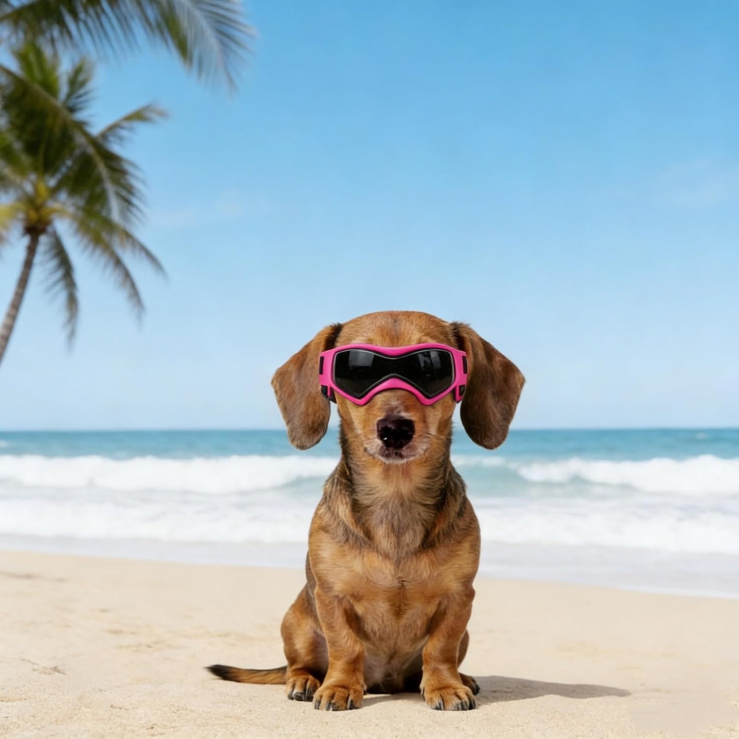 image:imageEnjoying Dog Goggles ExtraSmall to Small Breeds Dog Sunglasses UV Protection Driving Eye Protection for Little Dogs Breathable Windproof Dustproof AntiFog Adjustable Straps Panda WhiteCool Pink