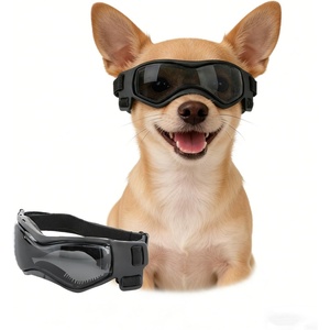 image:imageEnjoying Dog Goggles ExtraSmall to Small Breeds Dog Sunglasses UV Protection Driving Eye Protection for Little Dogs Breathable Windproof Dustproof AntiFog Adjustable Straps Panda WhiteCool Black